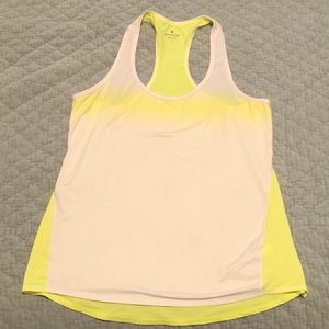 Athleta Yellow and White Tank - Large